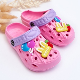 WJ1 Sandalias Crocs Ligeras De Espuma Para Niños Pink Sweets rosado 4