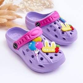 WJ1 Chanclas Crocs Ligeras De Espuma Para Niños Purple Sweets violeta 3