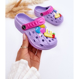 WJ1 Chanclas Crocs Ligeras De Espuma Para Niños Purple Sweets violeta 4