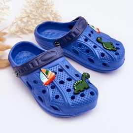 Chanclas Infantiles De Espuma Ligeras Crocs Azul Dulces 3