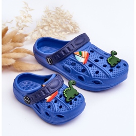 Chanclas Infantiles De Espuma Ligeras Crocs Azul Dulces 5
