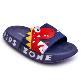 Pantuflas Infantiles Espuma Dinosaurio Dario Azul Marino 4