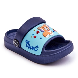 Chanclas Infantiles Ligeras Con Motivo De Perro Marino Rico azul 4
