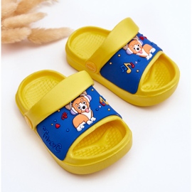 WJ1 Chanclas Infantiles Ligeras Con Motivo Perro Amarillo Rico 4