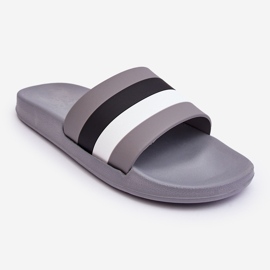 WJ1 Pantuflas Rayas Hombre Vision Gris 3