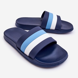 Pantuflas de Hombre Rayas Vision Azul Marino 1