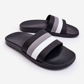 WJ1 Pantuflas Black Vision Rayas Hombre negro 1 WJ1 Pantuflas Black Vision Rayas Hombre negro 1