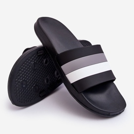 WJ1 Pantuflas Black Vision Rayas Hombre negro 2 WJ1 Pantuflas Black Vision Rayas Hombre negro 2