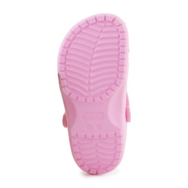 Zuecos Crocs Classic Glitter K Jr 206993-6S0 rosado 3