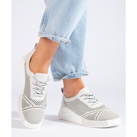 ARTIKER Zapatillas de piel ligera gris 3