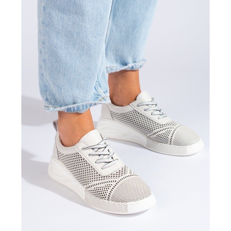 ARTIKER Zapatillas de piel ligera gris 2