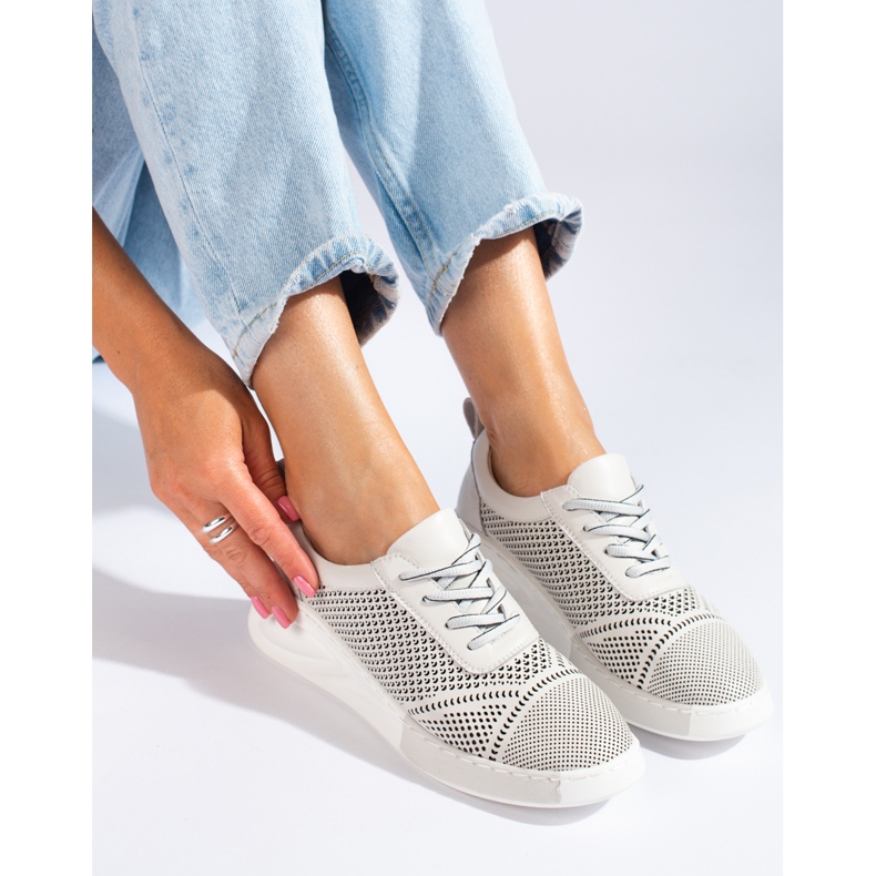 ARTIKER Zapatillas de piel ligera gris 1