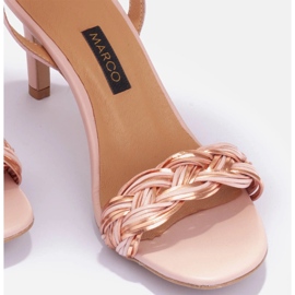 Marco Shoes Sandalias con tira trenzada rosado 3