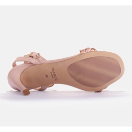 Marco Shoes Sandalias con tira trenzada rosado 4