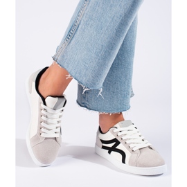 Deportivas mujer Shelovet blanco y gris 2