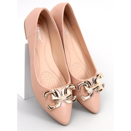 Bailarinas elegantes con hebilla de Simon Khaki beige 2