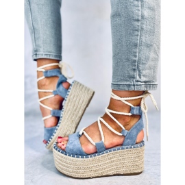 Alpargatas cuña Marge L.BLUE azul 5
