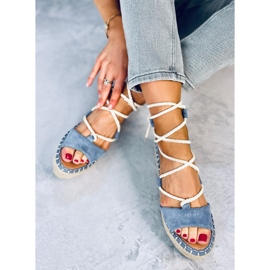 Alpargatas cuña Marge L.BLUE azul 4