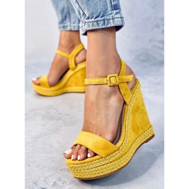 Wexler Sandalias cuña amarillas amarillo 3