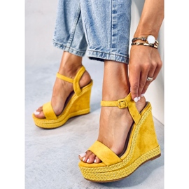 Wexler Sandalias cuña amarillas amarillo 5