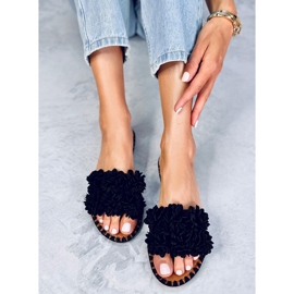 Pantuflas Prima Flores Negras negro 5