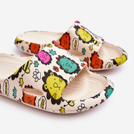 WJ1 Pantuflas Infantiles Espuma Ligera Motivo León Beige Esther 4