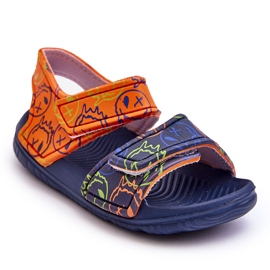 Sandalias Infantiles Ligeras De Espuma Con Estampados Marino Y Naranja Málaga azul 4