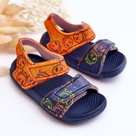 Sandalias Infantiles Ligeras De Espuma Con Estampados Marino Y Naranja Málaga azul 2