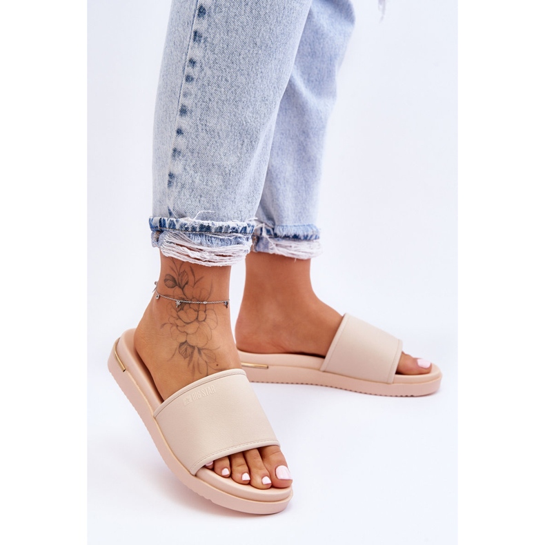 Pantuflas Mujer Plataforma Big Star LL274933 Beige 2