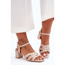Sandalias Clásicas Tacones Altos Misty Beige 4