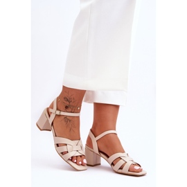 Sandalias Clásicas Tacones Altos Misty Beige 6