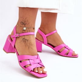 PG1 Sandalias clásicas rosadas con tacón alto Misty rosado 1