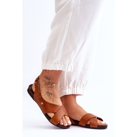 Lemar Sandalias De Piel Con Addison Marrón 4