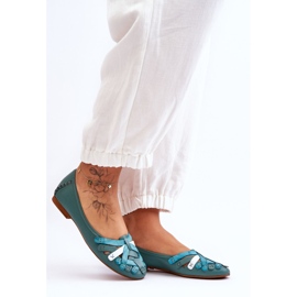 Bailarinas Mujer Piel Maciejka 01358-36 Turquesa verde 3