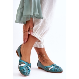Bailarinas Mujer Piel Maciejka 01358-36 Turquesa verde 5