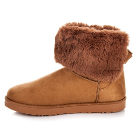 Kylie Mukluki con un arco marrón 1 Kylie Mukluki con un arco marrón 1