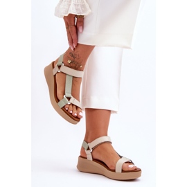 Sandalias Piel Maciejka L5186-09 Verde-Beige 2