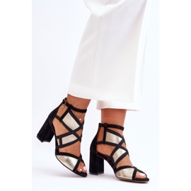 Sandalias Tacón Maciejka 05181-25 Oro-Negro dorado 4