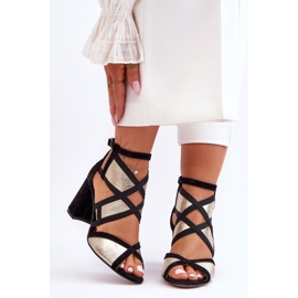 Sandalias Tacón Maciejka 05181-25 Oro-Negro dorado 5