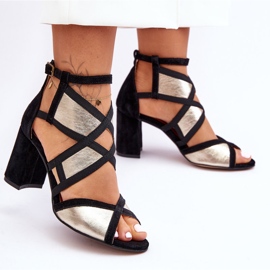 Sandalias Tacón Maciejka 05181-25 Oro-Negro dorado 6
