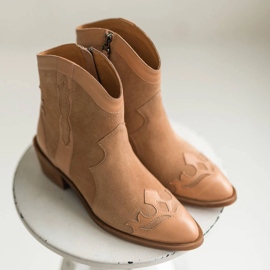 Marco Shoes Botas cowboy ante natural beige 1