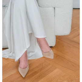 Marco Shoes Tacones elegantes de ante beige 9