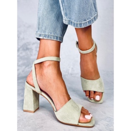 Sandalias tacón Loya Verde 1