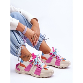 PS1 Deportivas De Mujer Con Cordones De Moda Beige-Rosa ¡Relájate! 4