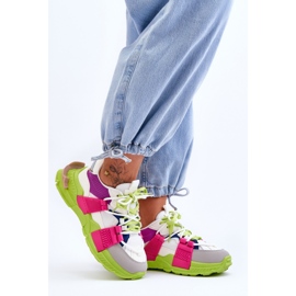 PS1 Deportivas De Mujer Con Cordones De Moda Verde-Rosa ¡Relájate! 7