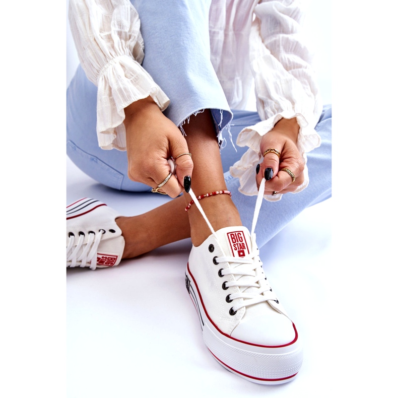 Sneakers Mujer Tejido Plataforma Big Star LL274180 Blanco 3