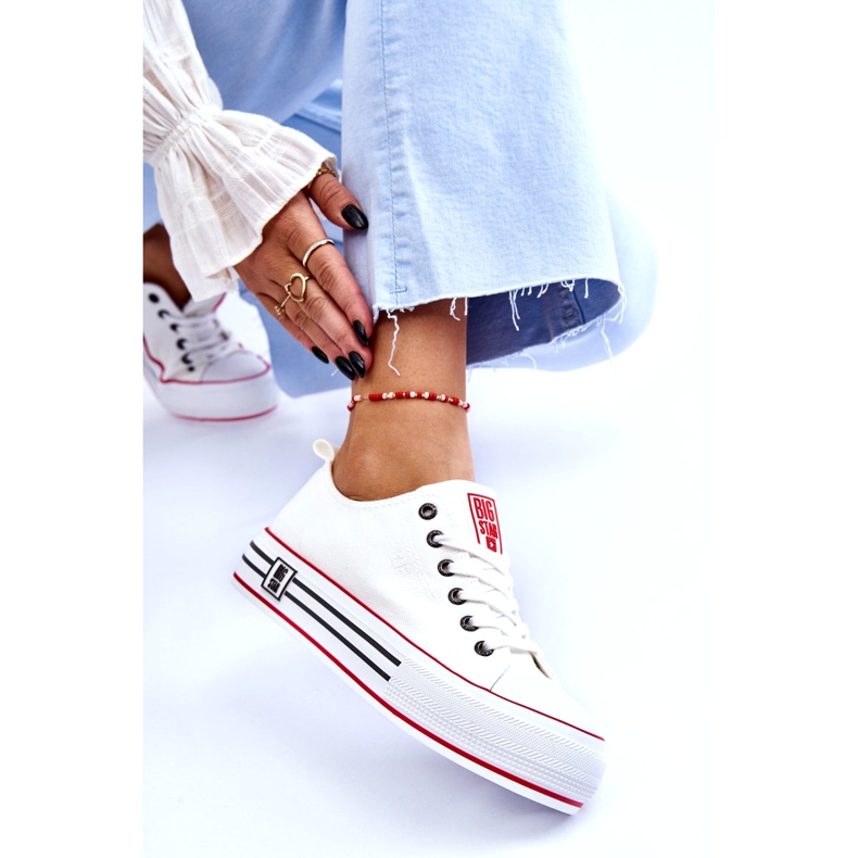 Sneakers Mujer Tejido Plataforma Big Star LL274180 Blanco 1
