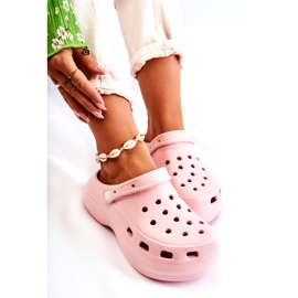 Pantuflas De Espuma Mujer Crocs Rosa Coline 4