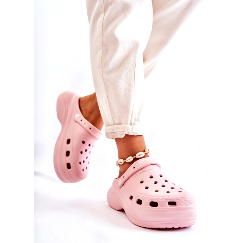 Pantuflas De Espuma Mujer Crocs Rosa Coline rosado 2