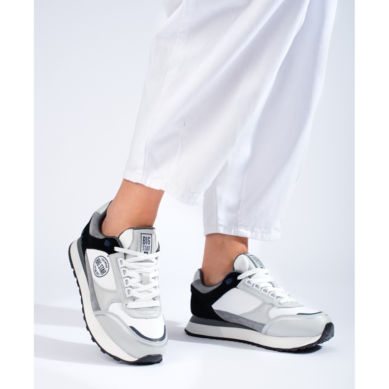 Sneakers mujer blanco y gris LL274370 Big Star 1